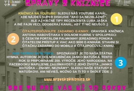 Oravská knižnica ponúka