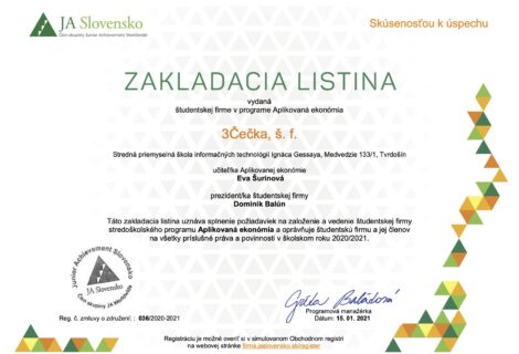 Študenti 3.C majú svoju firmu